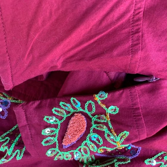 Twenty One Women's Skirt Size Small‎ Burgundy Lined - Picture 5 of 7